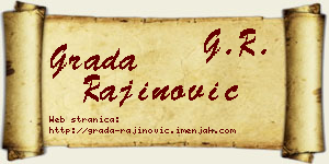 Grada Rajinović vizit kartica